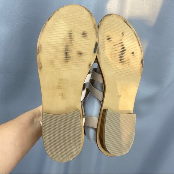 Pilcro Anthropologie Casual Gladiator Leather Strappy Sandals Size 40 - Picture 5 of 7